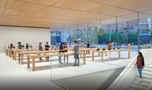 ▲蘋果信義A13的階梯隱藏著小秘密，下次進去可以數看看每段樓梯是不是都13步。（圖／翻攝官網）