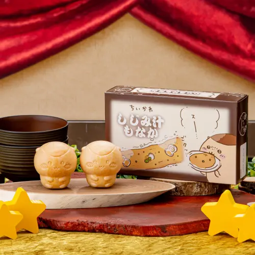 栗子饅頭造型的最中餅,最中是一種日本甜食。(圖/X@chiikawa_parkjp) ▲栗子饅頭造型的最中餅,最中是一種日本甜食。(圖/X@chiikawa_parkjp)