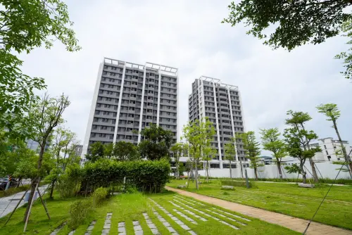 泰山中山段社會住宅即將完工。 ▲泰山中山段社會住宅即將完工。