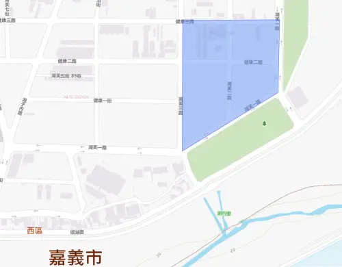 ▲嘉義市西區健康三路53號至69-19號、健康二路69-1號至97號7月28日停水範圍。（圖／台灣自來水公司）