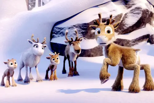 ▲《馴鹿大冒險：超越北極光》角色造型可愛，畫面視覺效果絕佳。（圖／海鵬提供）