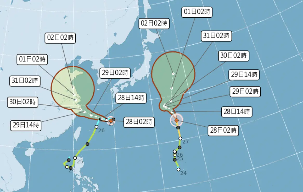 天氣／中南部「致災性降雨」一整週！午後雨區擴大 雙颱影響出爐
