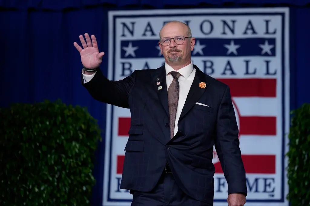 ▲Billy Wagner經過10年的漫長等待，終於在擁有票選資格的最後一年，以82.5%選票，成功入選名人堂，今（28）日的表彰典禮上，他也坦言雖這10年很煎熬，但現在一切都值得了。（圖／美聯社／達志影像）