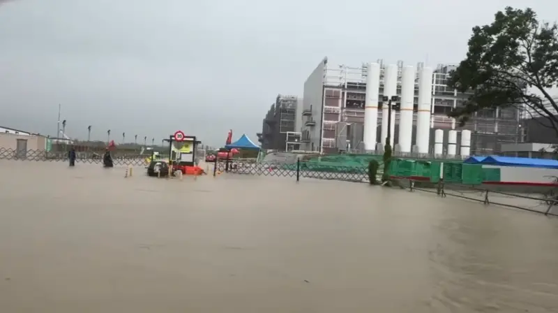 雨彈炸嘉義！台積電AP7嘉義工地嚴重淹水　公司回應