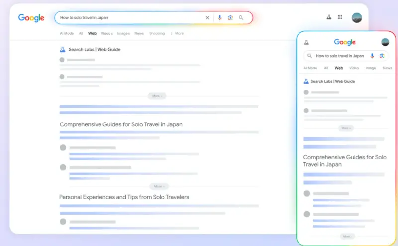 ▲Google官方宣布將推出「Web Guide」搜尋模式，導入AI幫助用戶彙整所需資料，甚至進一步延伸擴展搜尋內容。（圖／Google論壇）