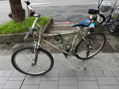 ▲擦撞勞斯萊斯後，單車右側鏈條脫落、少年手腳有擦挫傷。（圖／警方提供）