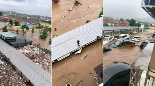 中國北京自26日起連日遭遇大雨,密雲、懷柔等地區發生嚴重洪災。(圖/翻攝自微博) ▲中國北京自26日起連日遭遇大雨,密雲、懷柔等地區發生嚴重洪災。(圖/翻攝自微博)