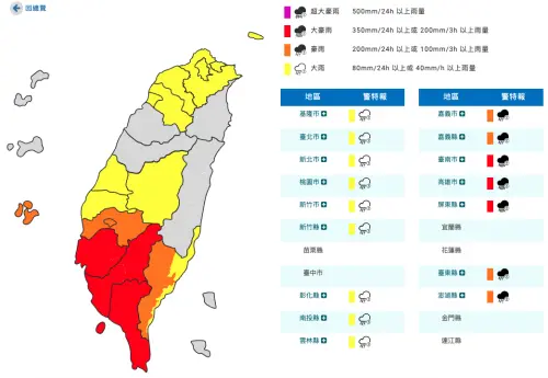 ▲豪雨特報（圖／中央氣象署）