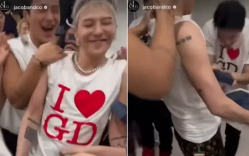 GD暖送舞者165萬韓元項鍊 團隊包圍他嗨爆 ▲GD暖送舞者165萬韓元項鍊 團隊包圍他嗨爆(圖/Jacob & Co. IG)