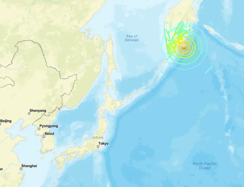 俄羅斯外海8.8強震！氣象署急發「海嘯警訊」　13:18開始影響台灣