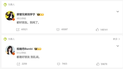 劉宇寧、祝緒丹火速否認:只是好朋友 ▲劉宇寧、祝緒丹火速否認:只是好朋友(圖/劉宇寧、祝緒丹微博)