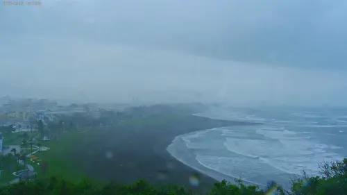 ▲下午1點10分預測海嘯抵達前的海水模樣。（圖／YT@高雄旅遊網）