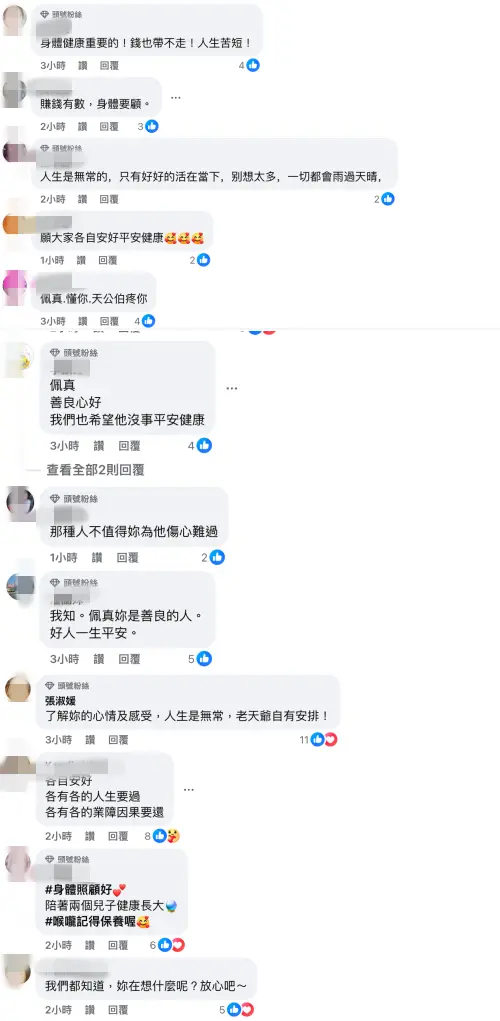 ▲不少網友安慰佩真。(圖/翻攝自臉書) ▲不少網友安慰佩真。(圖/翻攝自臉書)