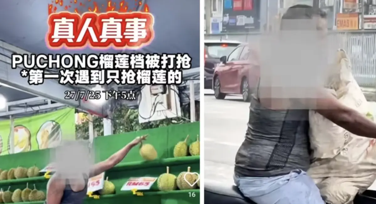 ▲小偷專挑名貴的貓山王榴槤行竊。（圖／翻攝自小紅書）