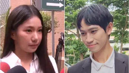 ▲「眾量級」前情侶檔家寧（左）與Andy（右）分手爆發經營權官司，新北地檢署查出家寧媽A走4318萬元侯逃漏稅，家寧則因為擅改頻道登入密碼也遭到起訴。（圖／記者劉松霖攝