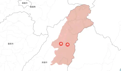 ▲高雄市桃源區晚間9點時雨量更突破81毫米,也被水利署列為一級淹水警警戒區域。(圖/水利署) ▲高雄市桃源區晚間9點時雨量更突破81毫米,也被水利署列為一級淹水警警戒區域。(圖/水利署)