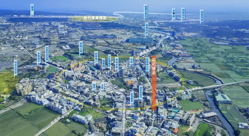 ▲新庄子為新豐發展最早最完整的蛋黃區，森祐傳承位在新豐行政核心，生活機能完善，採買便利。（圖／業者提供）