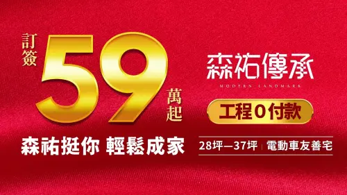 森祐傳承訂簽59萬起 工程0付款 ▲森祐傳承訂簽59萬起 工程0付款