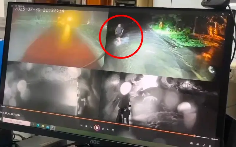 ▲南橫公路一家五口墜谷，父親李男求救最後身影曝光。（圖／警方提供）