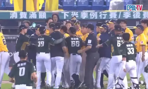 ▲台鋼雄鷹吳念庭發現有第2個衝突點，馬上過去支援。（圖／截圖自CPBL TV）