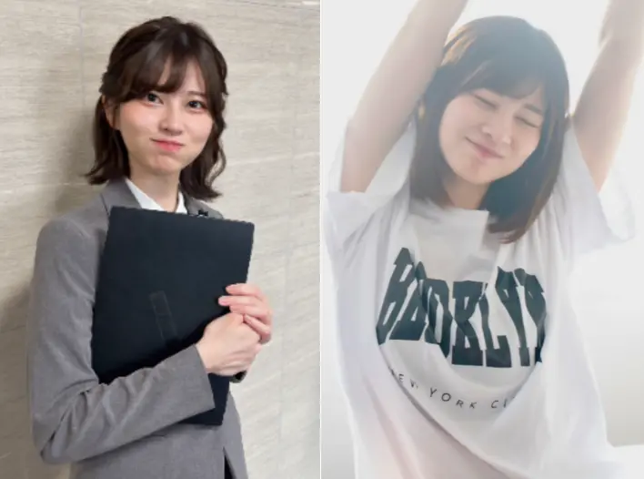 ▲日本模特兒荒木佐保里因一張OL照,在美國社群掀起病毒式的浪潮。(圖/翻攝自X)