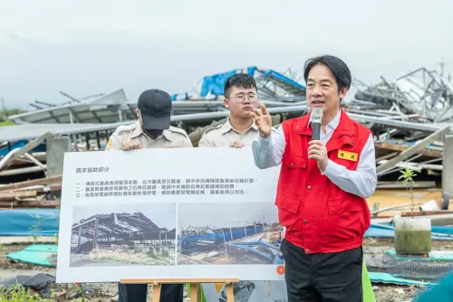 視察災後復原指揮所！賴清德對災民致歉：這次颱風相當罕見
