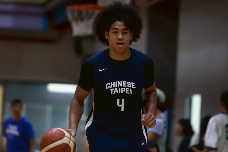 ▲19歲NCAA混血球星賀博，首度代表中華隊出征一級國際賽戰場，生涯首戰就是亞洲盃，將面對菲律賓挑戰。（圖／記者葉政勳攝，2025.07.31）