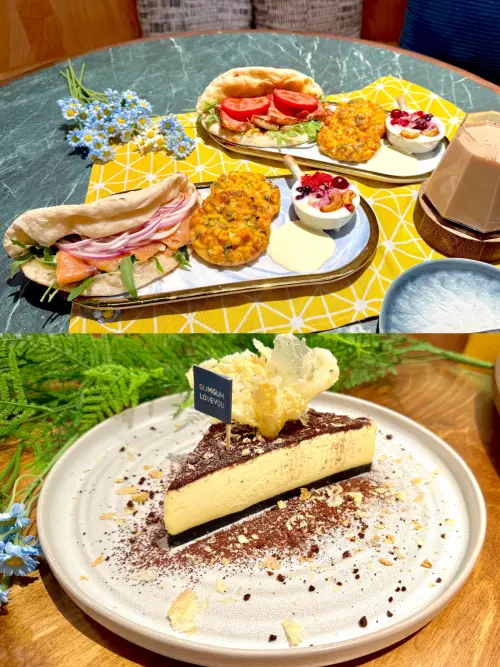 ▲由上至下：披薩三明治300元～420元、每日限量「剛剛特製柚子酒提拉米蘇」270元。（圖／記者蕭涵云攝）