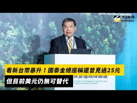 看新台幣暴升！國泰金總座稱還曾見過25元　但目前美元仍無可替代｜NOWNEWS #cc字幕