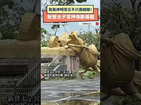 颱風神明受災不只南鯤鯓！新營太子宮神像斷兩截｜NOWNEWS