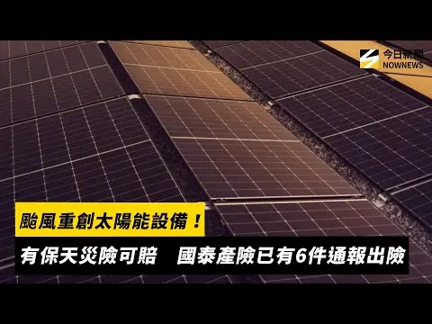 颱風重創太陽能設備！有保天災險可賠　國泰產險已有6件通報出險｜NOWNEWS #cc字幕