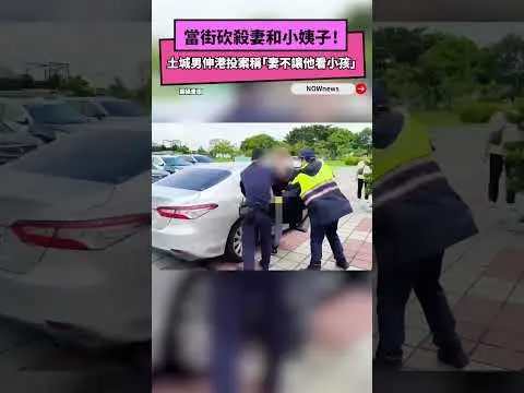 當街砍殺妻和小姨子！土城男伸港投案稱「妻不讓他看小孩」｜NOWNEWS