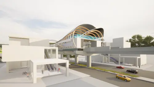 ▲圖為三鶯線延伸桃園八德LB12a車站模擬圖。（圖／新北市捷運局提供）