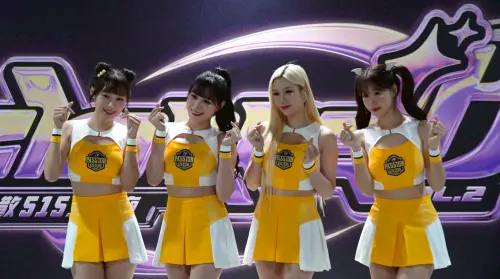 ▲中信兄弟啦啦隊女孩Passion Sisters四位韓援金渡娥（右起）、李丹妃、邊荷律與朴善珠首度合體受訪，展現好交情。（圖／記者陳云茹攝）