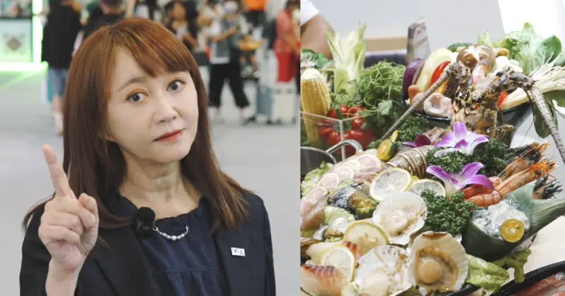 ▲簡余晏會長化身網紅，拍短影音分享逛展攻略 (圖/黃力雯拍攝)