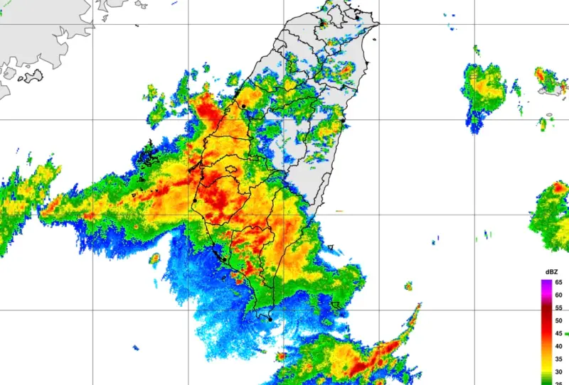 ▲今起到下週一除了中南部南路山區會是雨量最大的區域外，中南部平原到沿海地區雨量也不小。（圖／翻攝自中央氣象署cwa.gov.tw）
