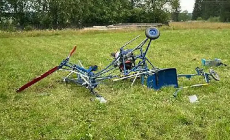 ▲1名88歲的俄羅斯老翁，近日試圖駕駛自製直升機起飛，卻發生事故而身亡。（圖／翻攝自CNN）