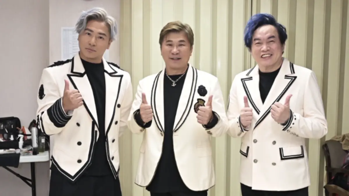 ▲57歲藝人沈玉琳住在加護病房第4天，歐漢聲（左起）、胡瓜、康康今（2）日出席《鑽石舞台之夜》演唱會台中場，談及對方住院心疼不已，胡瓜表示，「身體應該還不錯！」康康則驚曝自己也有B型肝炎，看到沈玉琳現況，也給了自己極大警惕。（圖／萬星傳播提供）