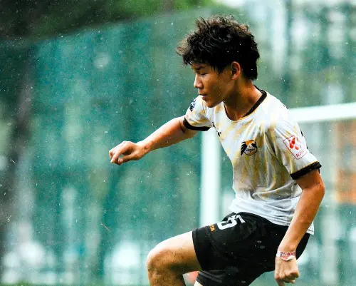 ▲龔子恒成為場上亮點，積極壓迫對手後防破門。(圖/柏文事業有限公司提供)