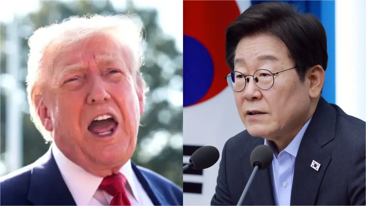 ▲美國總統川普（左）與韓國總統李在明（右）預計在8月25日會晤。（圖／美聯社／達志影像／NOWNEWS合成）