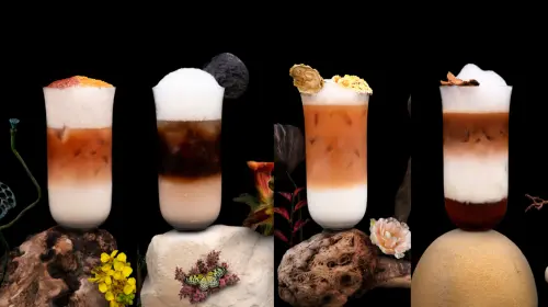 田馥甄同款「文青奶茶」神到了!漢方手搖飲料台北開幕:買一送一 ▲小仙島老奶茶,左起:生奶茶、熟奶茶、明奶茶、蒡奶茶。(圖/小仙島提供)