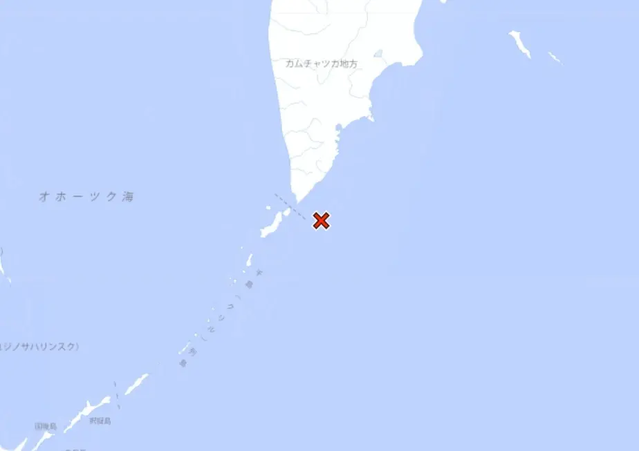 ▲俄羅斯堪察加半島發生規模7.0地震，是7月30地震後的最大餘震。（圖／日本氣象廳）