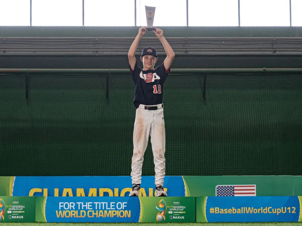 ▲U12美國隊奇科德羅夫奪下大會MVP，他表示，最印象深刻的比賽就是對中華隊敲出再見安打一役。（圖／中華棒協提供）