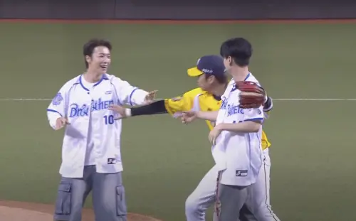 影／東海、銀赫為中信兄弟開球！觸身球意外引發衝突　全場爆驚呼
