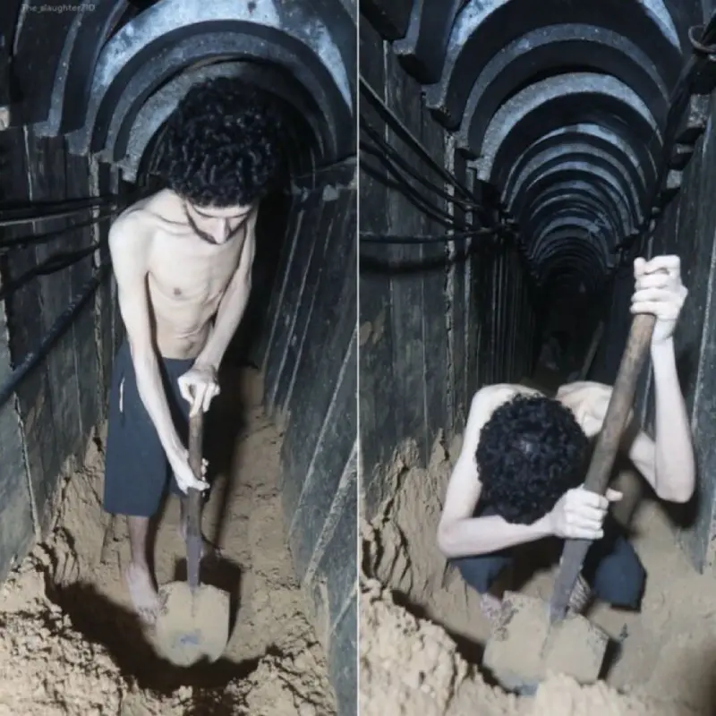 哈馬斯釋以色列人質「自掘墳墓」畫面！24歲男如骷髏：好多天沒吃