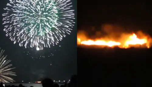 日本橫濱花火大會「煙火變失火」！民眾鼓掌叫好後全傻眼
