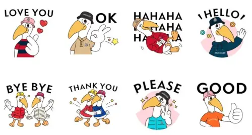 ▲LINE免費貼圖「盟可睞MONCLER七夕限定貼圖」。（圖／取自LINE）