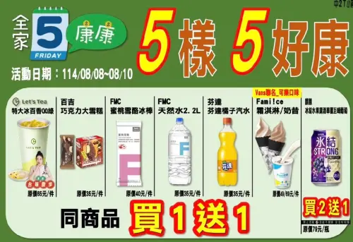 ▲全家康康5優惠，8/8～8/10霜淇淋、奶昔買一送一。（圖／全家提供）
