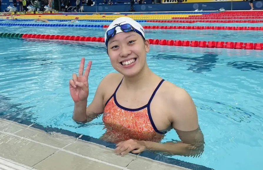 ▲2025年世界運動會由女子水中運動蹼泳選手黃渼茜擔任開幕式掌旗官。（圖／體育署提供）