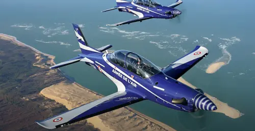 ▲瑞士皮拉蒂斯公司(Pilatus Aircraft) 研製的PC-21教練機。（圖／翻攝自皮拉蒂斯公司網站）